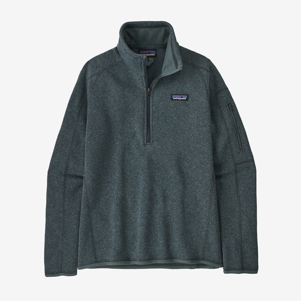 Patagonia teal better sweater half-zip size M